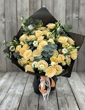 Букет цветов из:  Розы и Лизиантусы в Боровский Тюменская область