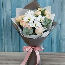 Букет цветов из:  Хризантемы и Розы #REPLACE_PRED# Боровский Тюменская область