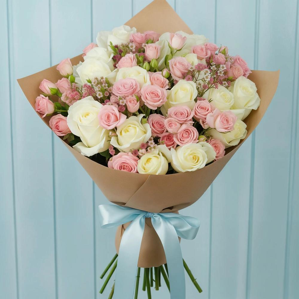 Букет цветов из: Розы в Боровский Тюменская область