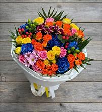 Букет цветов из:  Розы и Хризантемы в Боровский Тюменская область