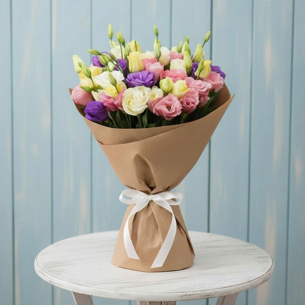 Букет цветов из: Лизиантусы в Боровский Тюменская область