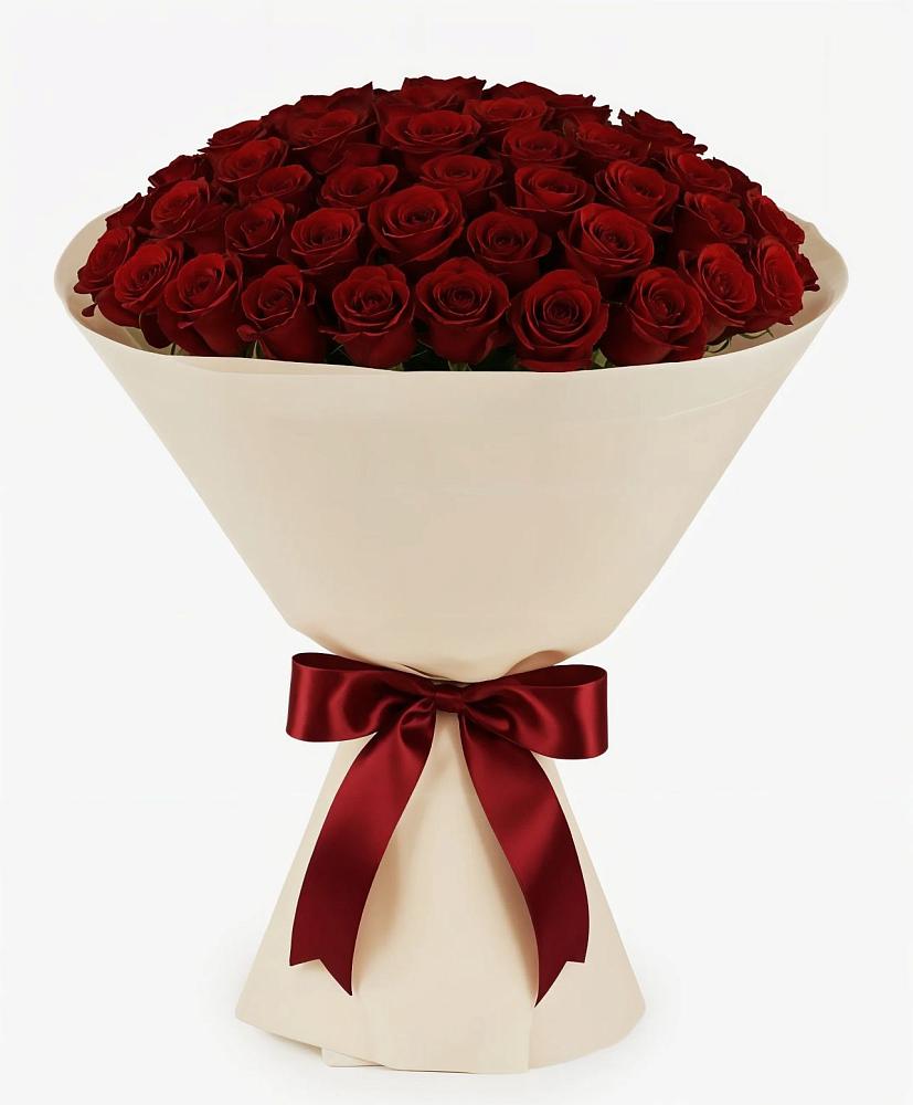 Букет 101 Бордовая роза Блэк Бакарра в Боровский Тюменская область