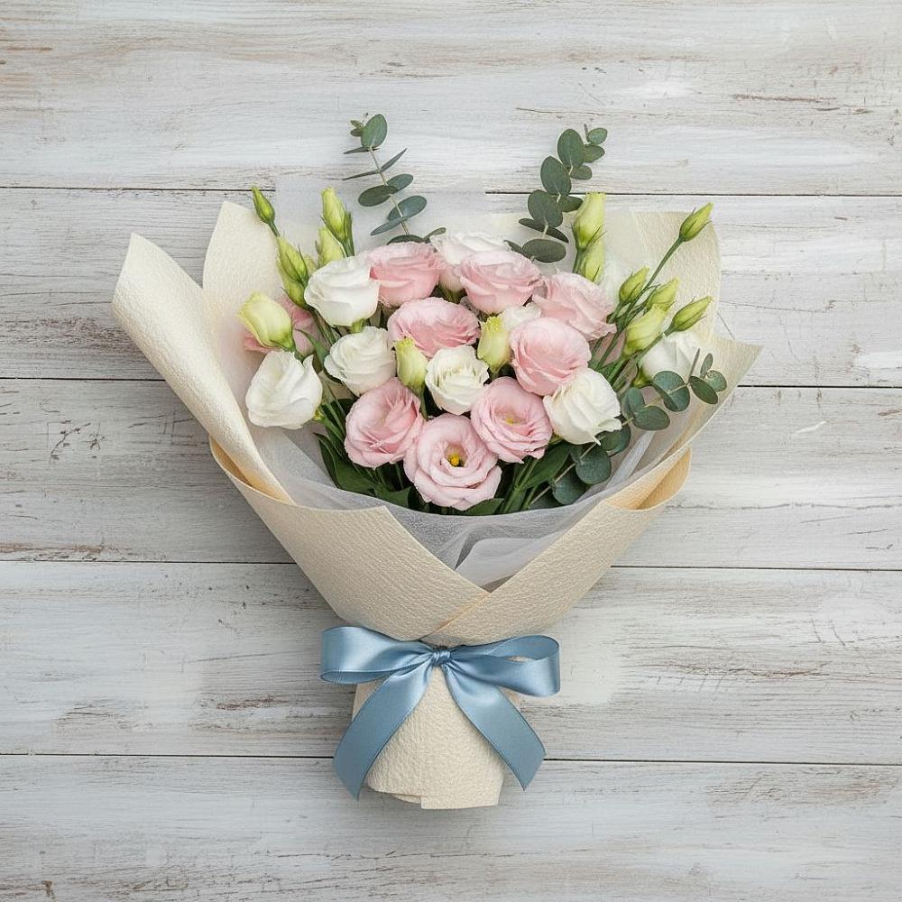 Букет цветов из: Лизиантусы в Боровский Тюменская область